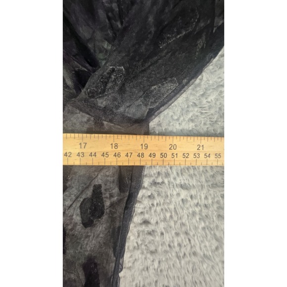 Hot Topic Coffin Blouse Womens S Black Sheer Gothic Dark Fairy Witchy Whimsygoth - Picture 11 of 12